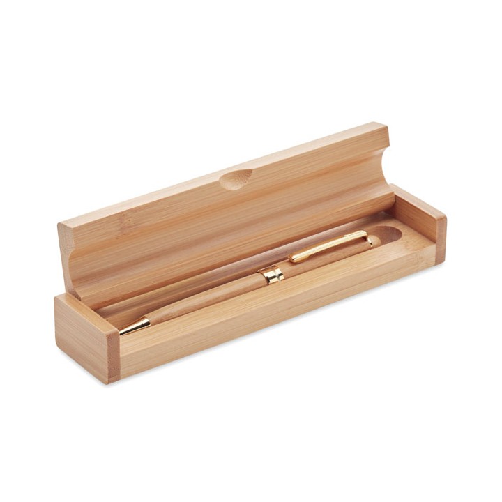 Stylo bille coffret bambou