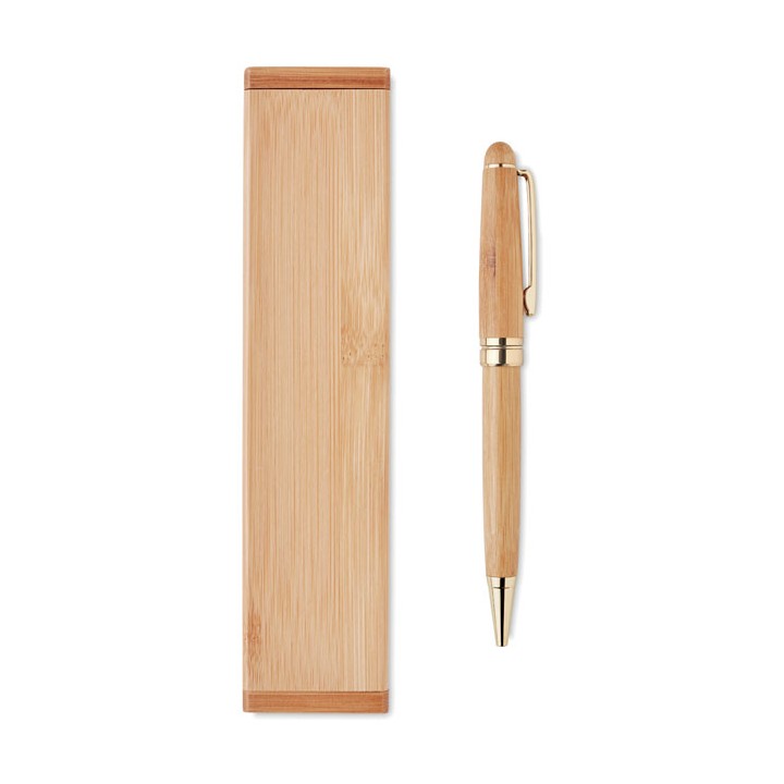 Stylo bille coffret bambou