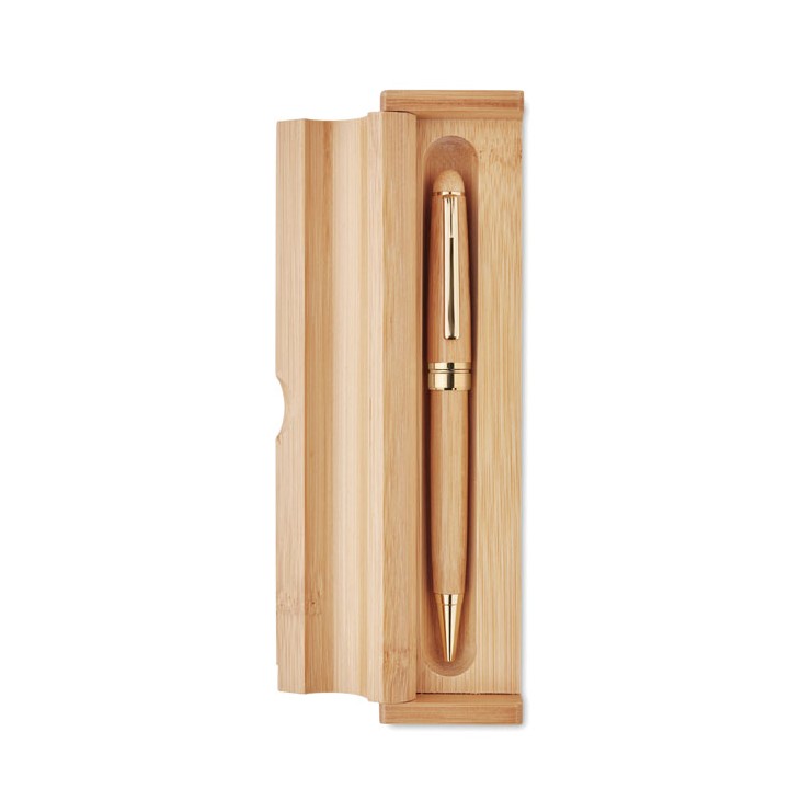 Stylo bille coffret bambou