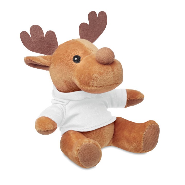 Renne en peluche avec capuche