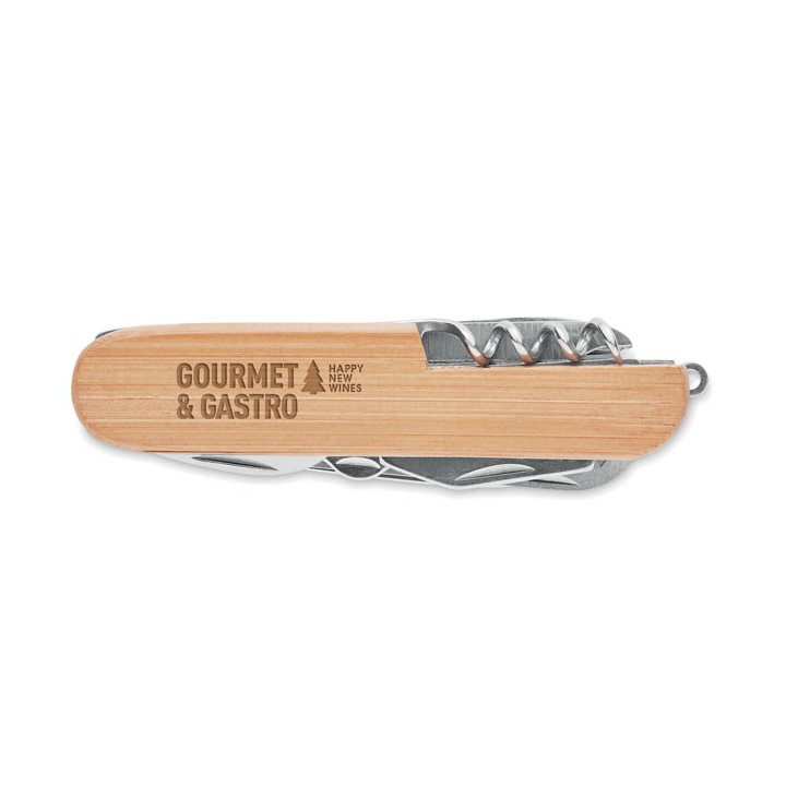 Couteau multi outils en bambou