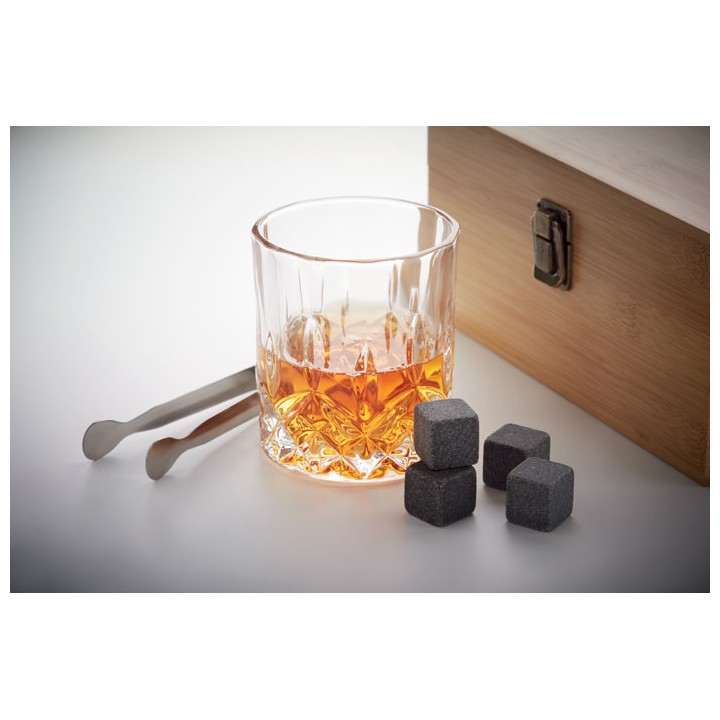 Set whisky avec boîte bambou