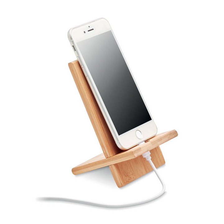 Support de téléphone en bambou