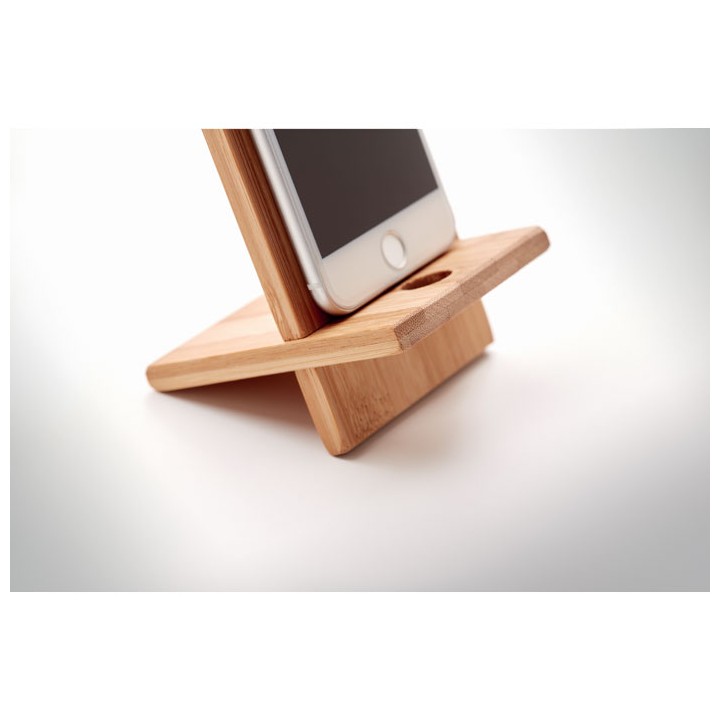 Support de téléphone en bambou