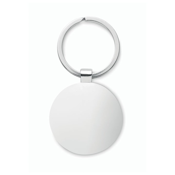 Porte-clés rond métal bambou