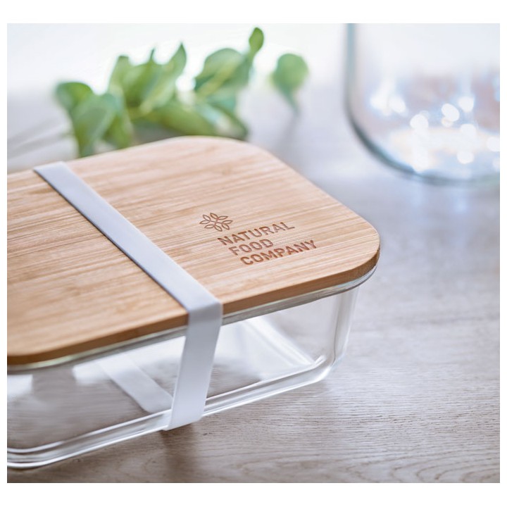 Lunchbox en verre et bambou