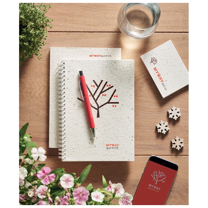 Carnet A5 couv. papier semence