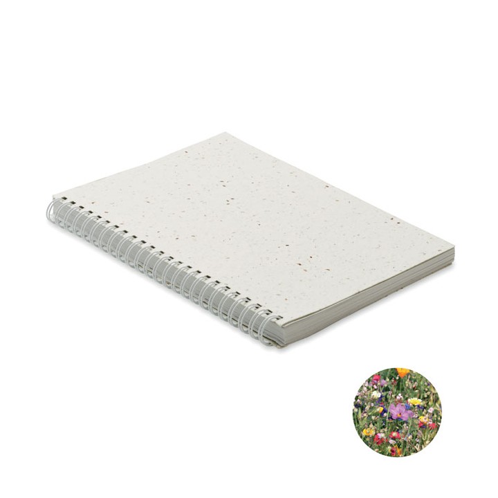 Carnet A5 couv. papier semence