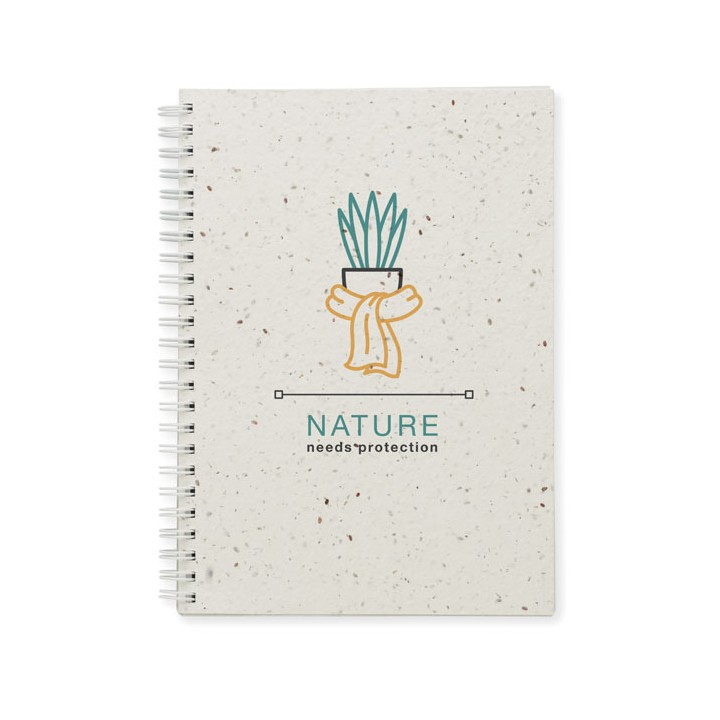 Carnet A5 couv. papier semence
