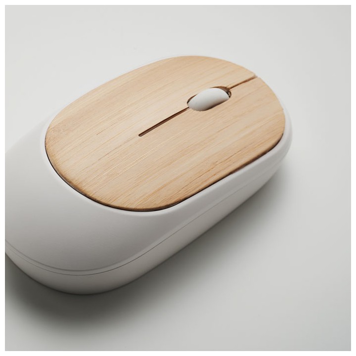 Souris sans fil en bambou