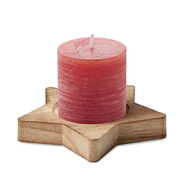 Bougeoir étoile avec bougie