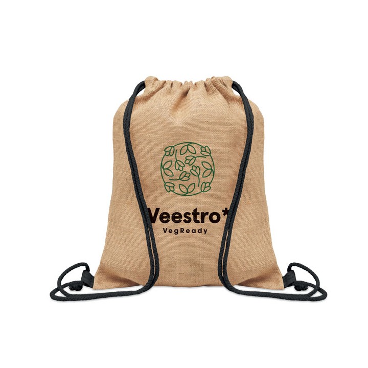 Sac à cordon en jute