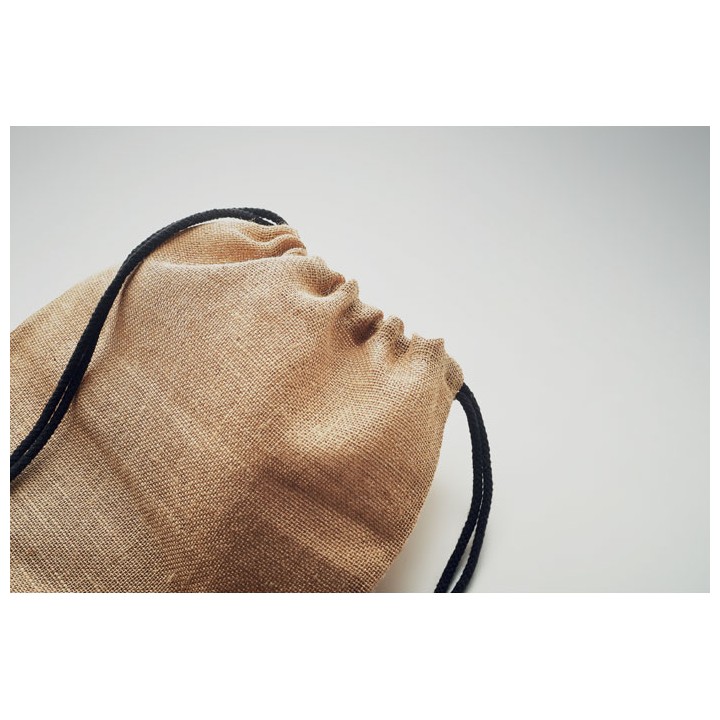 Sac à cordon en jute