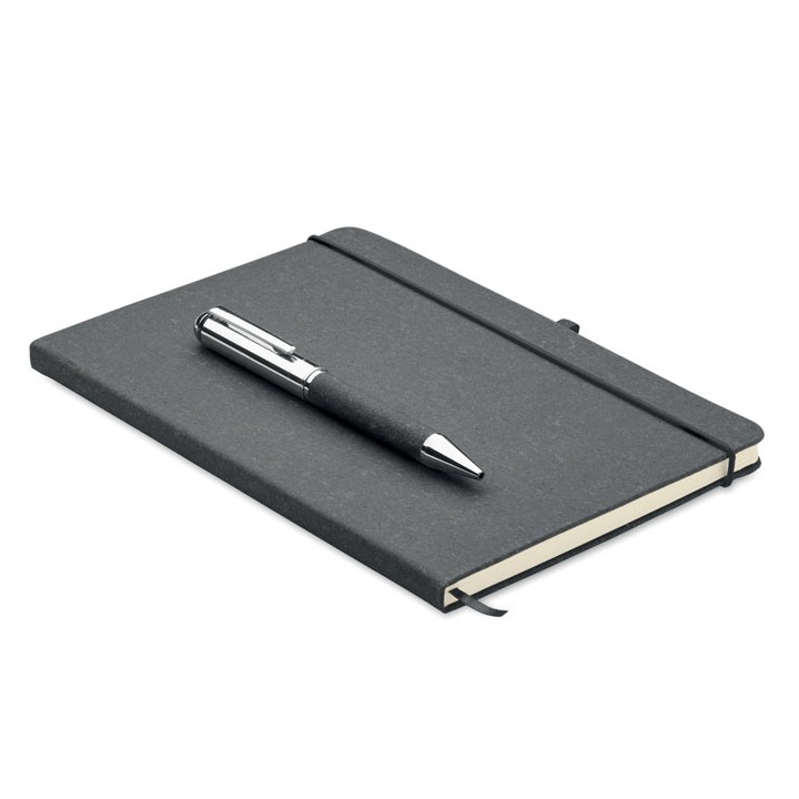 Carnet en cuir recyclé et stylo