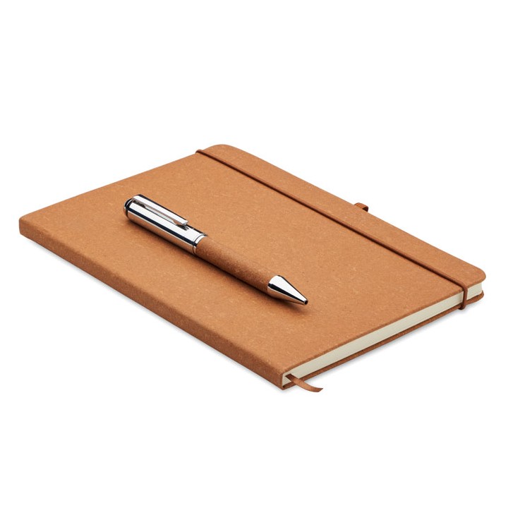 Carnet en cuir recyclé et stylo