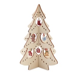 Décoration de sapin en bois