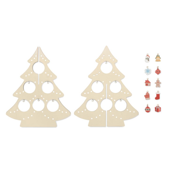 Décoration de sapin en bois