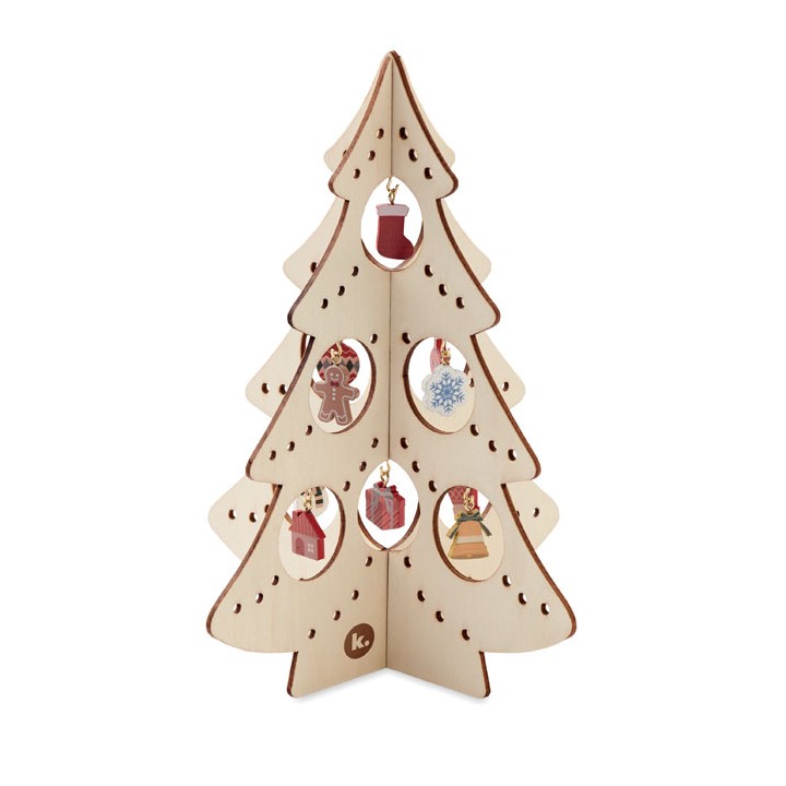 Décoration de sapin en bois