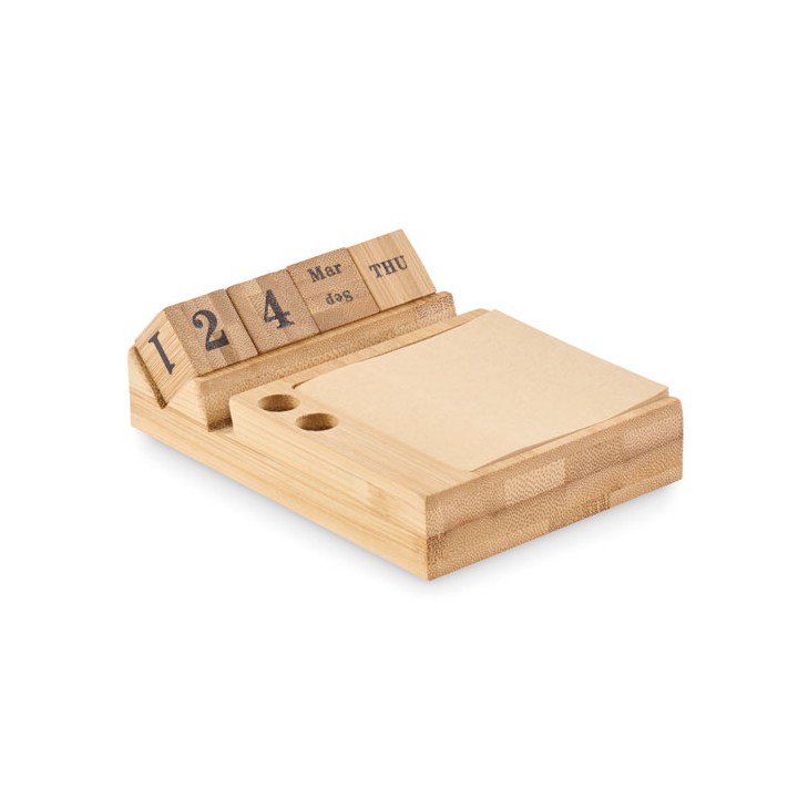 Calendrier de bureau en bambou