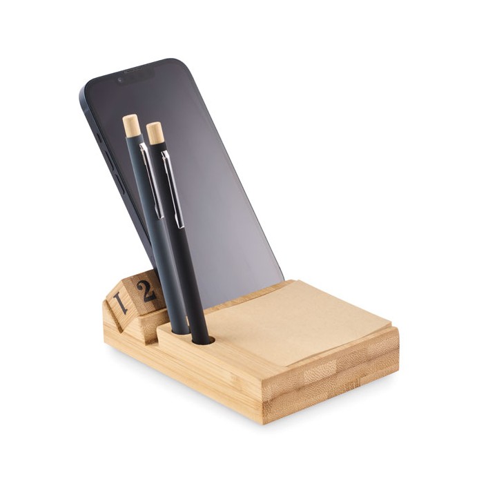 Calendrier de bureau en bambou