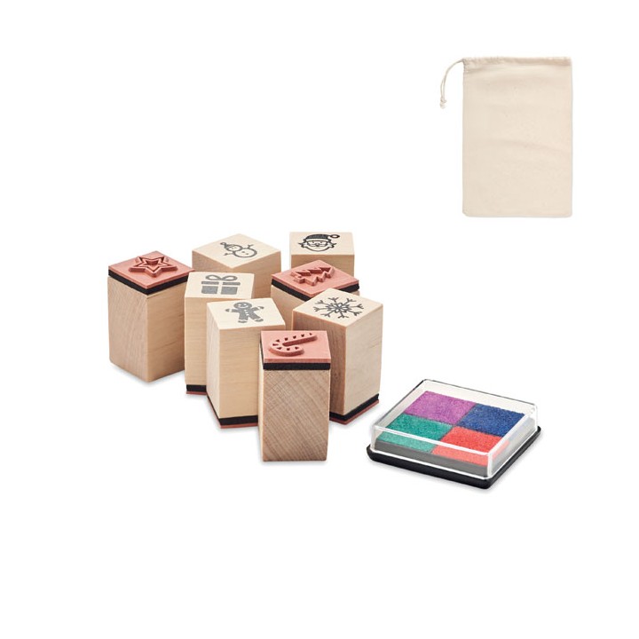 Set de 8 tampons  en bois