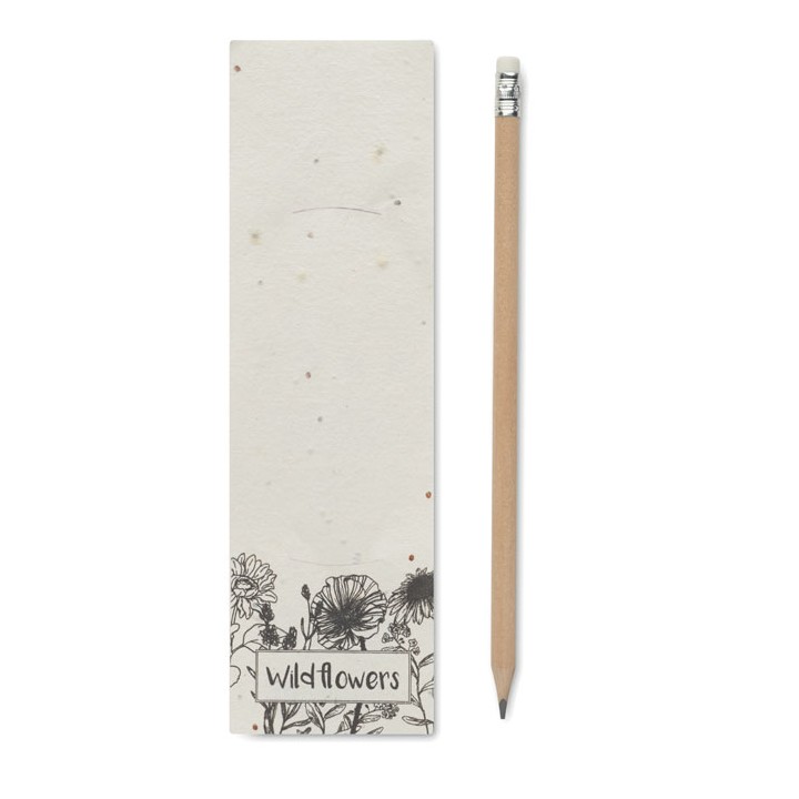 Crayon à papier et graines