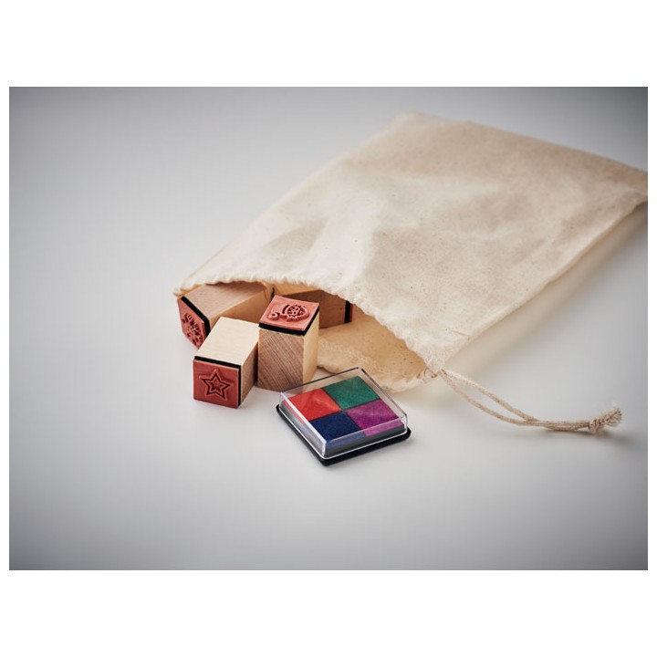 Set de 8 tampons  en bois