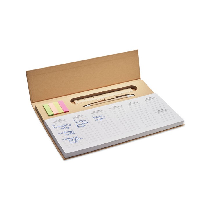 Agenda hebdomadaire de bureau