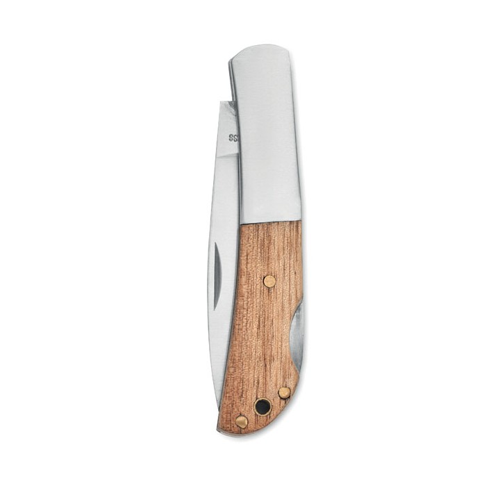 Couteau pliable en acacia
