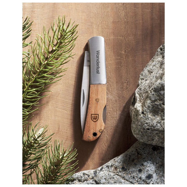 Couteau pliable en acacia
