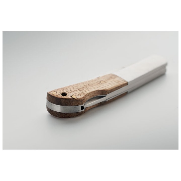 Couteau pliable en acacia
