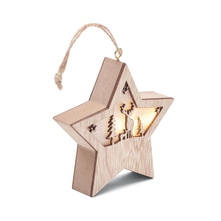 Suspension étoile MDF avec led