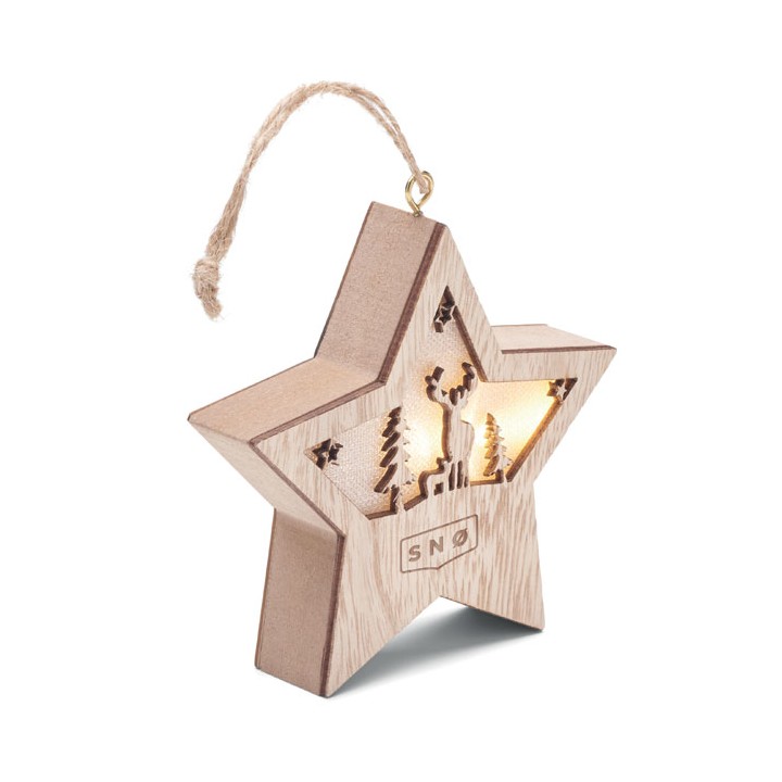 Suspension étoile MDF avec led