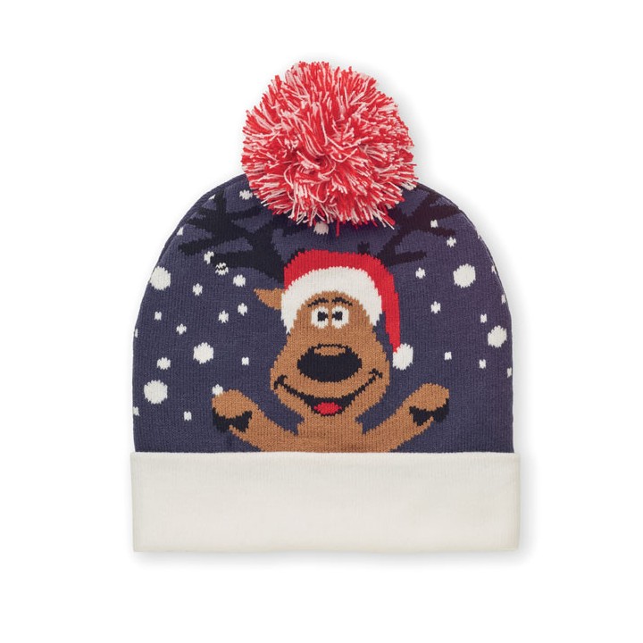 Bonnet à pompon tricoté