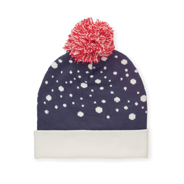 Bonnet à pompon tricoté