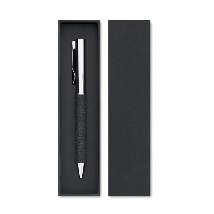 Stylo bille twist métal +boîte