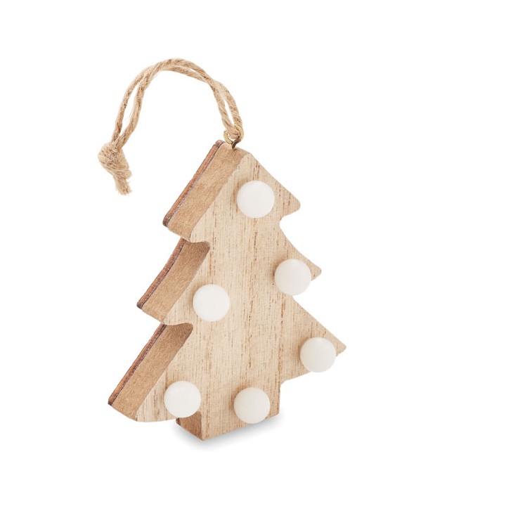 Sapin en bois avec lumières
