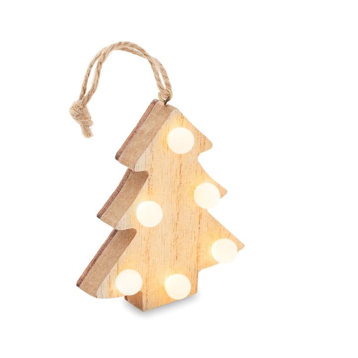 Sapin en bois avec lumières