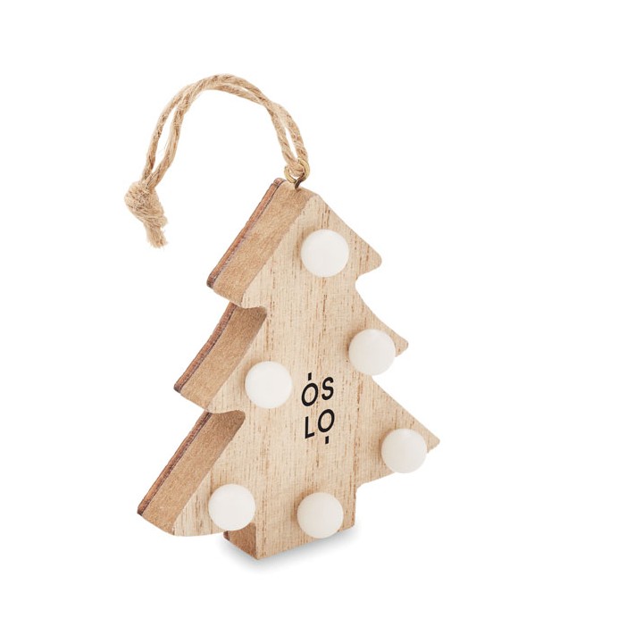 Sapin en bois avec lumières