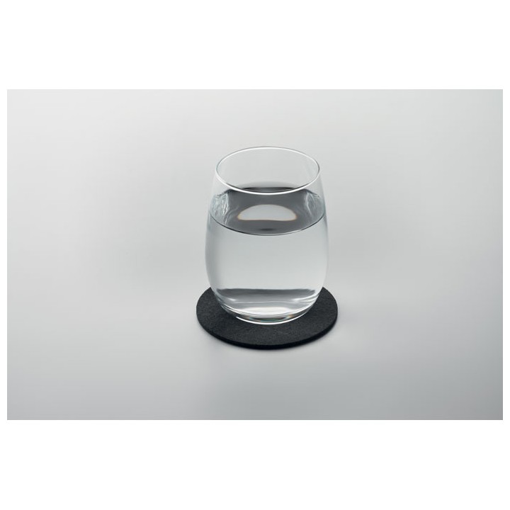 Sous-verre rond en feutre RPET