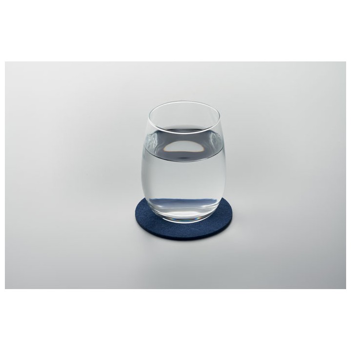 Sous-verre rond en feutre RPET