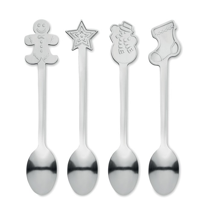 Set  4 cuillères à thé de Noël