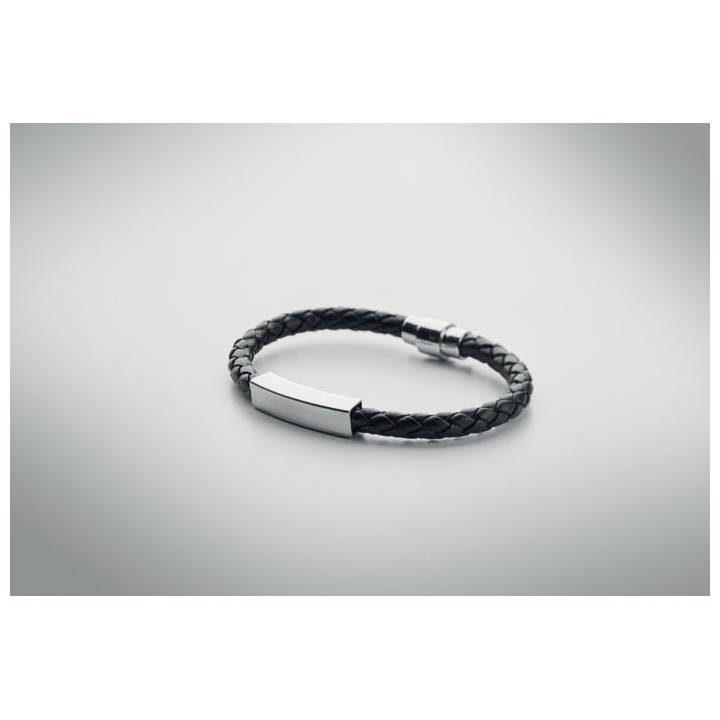 Bracelet tressé en simili cuir