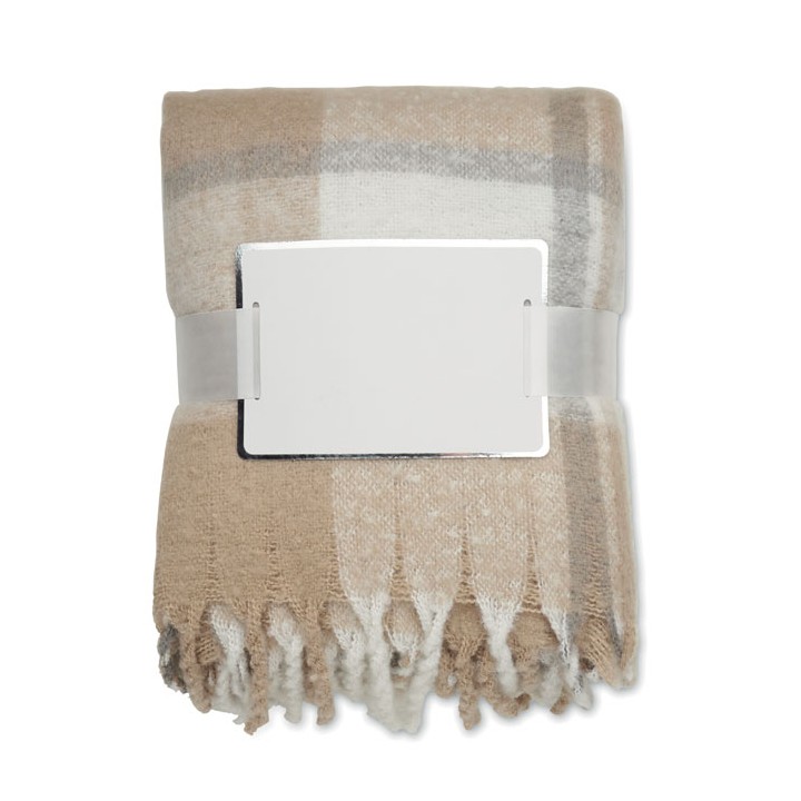 Couverture en mohair à carreaux