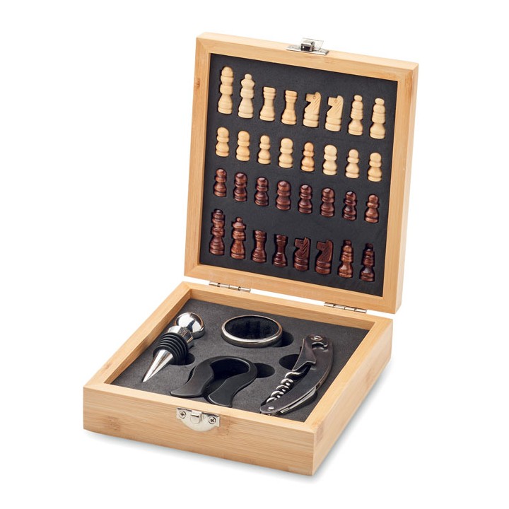 Set à vin et jeu d'échecs