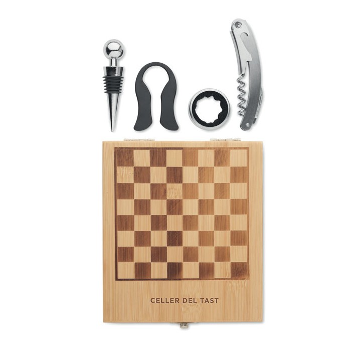 Set à vin et jeu d'échecs