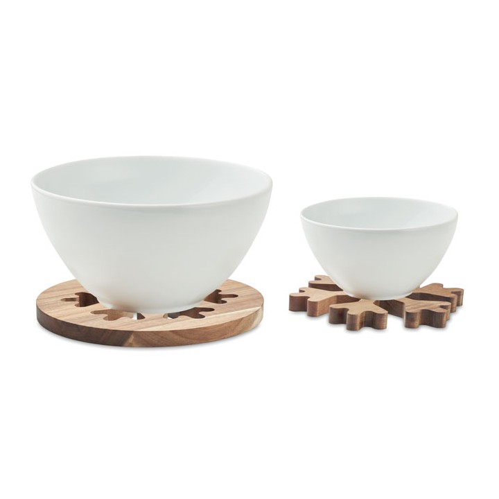 2 dessous de plat en d'acacia
