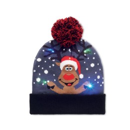 Bonnet de Noël tricoté avec LED