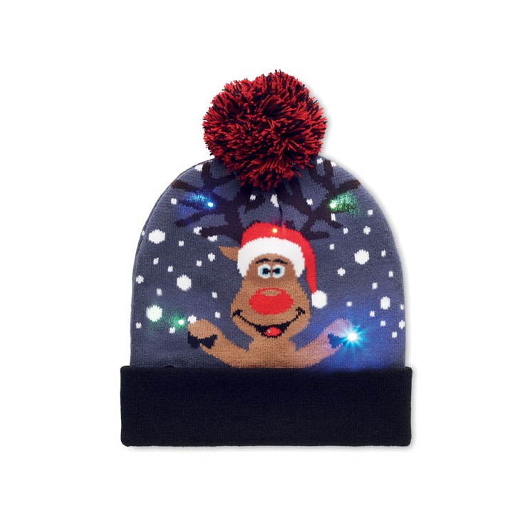 Bonnet de Noël tricoté avec LED