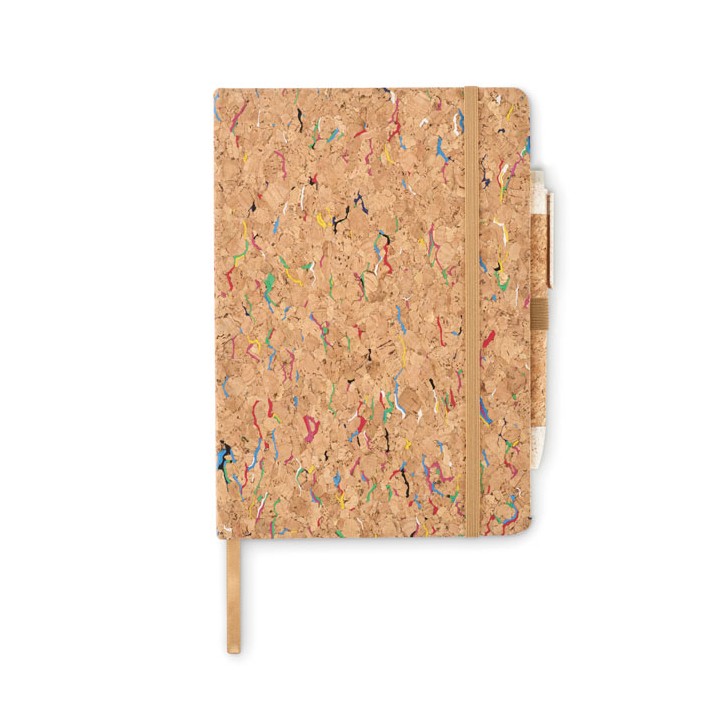 Cahier A5 en liège de couleur